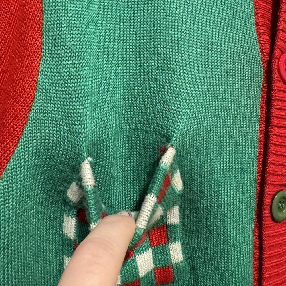 Tipsy Elves Christmas Sloth Cardigan Sweater Size Large - Picture 3 of 6